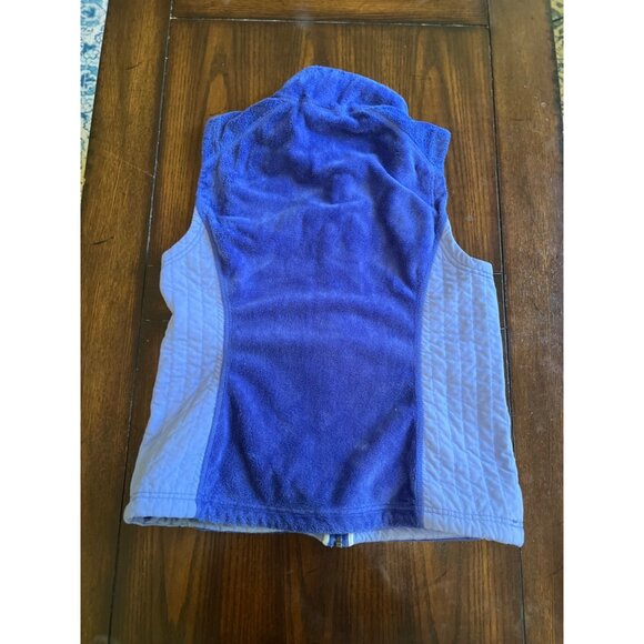 L.L. Bean Fleece Full Zip Activewear Blue Vest Size Petite Small - Picture 4 of 8